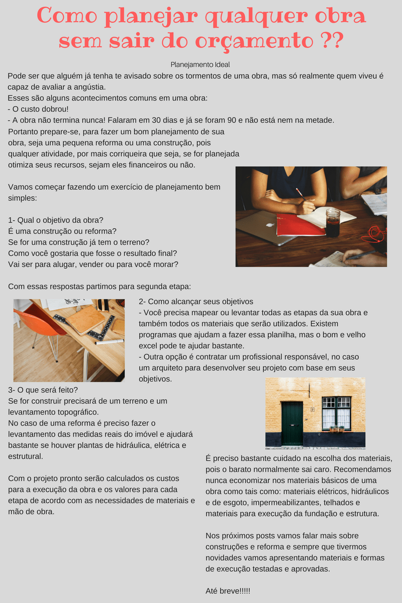 Como planejar qualquer obra sem sair do orçamento --